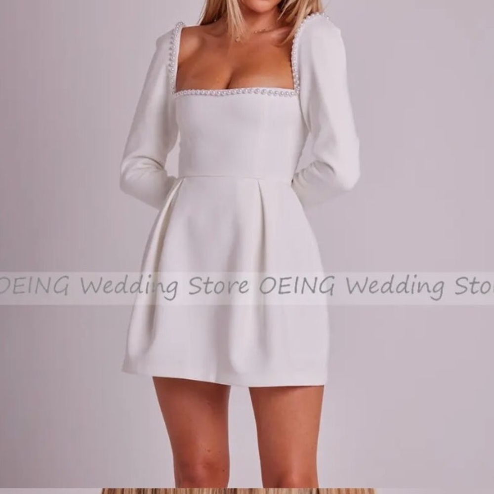 White mini dress